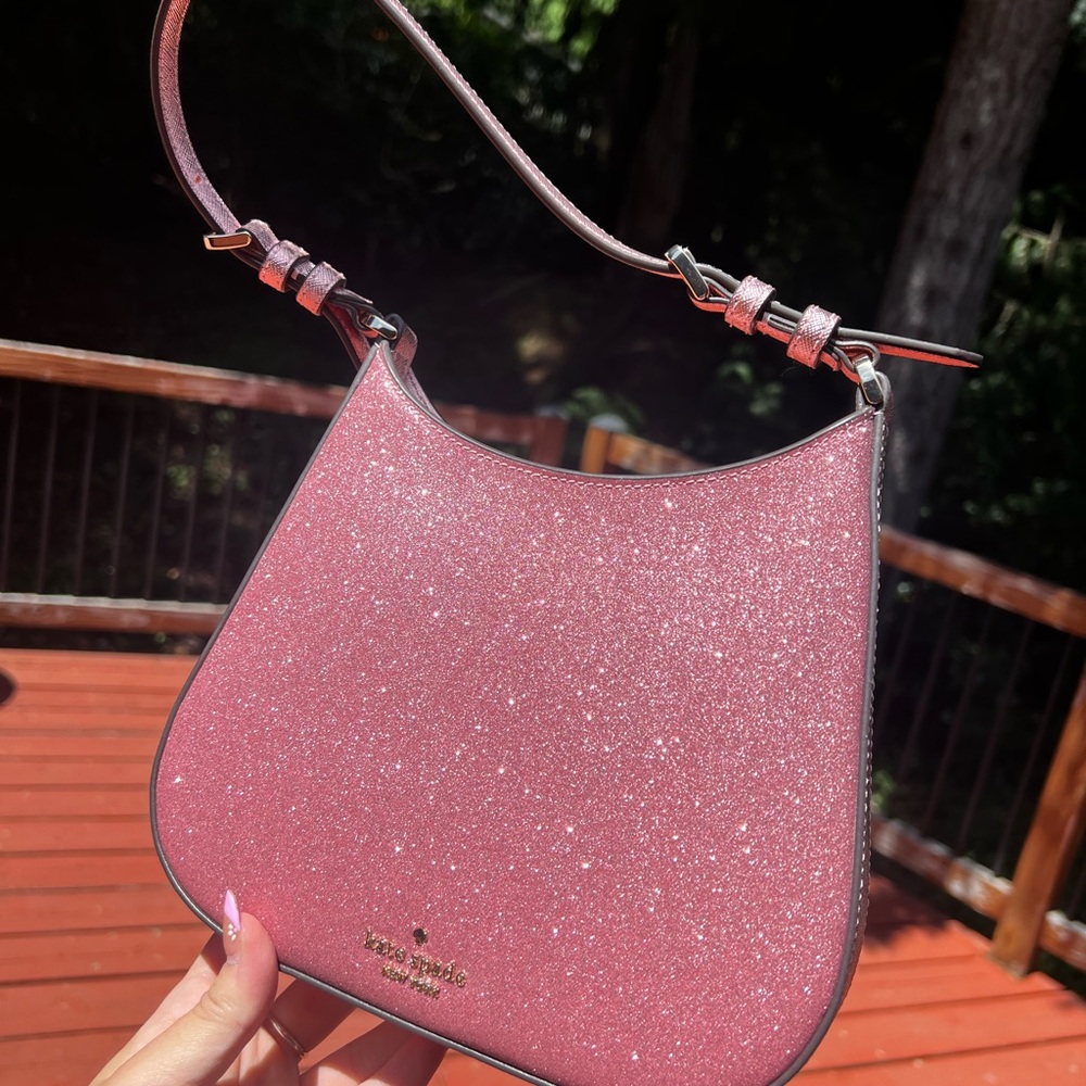 Kate Spade Glitter Glimmer Sparkling Pink Shoulder Bag